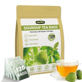 Soursop Leaf Herbal Tea (Graviola) - Caffeine & Sugar Free, 120 Count