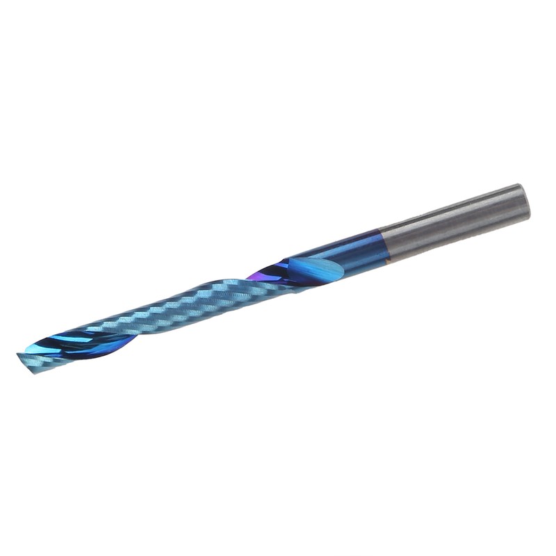 Single Flute Cutter Tungsten Steel Spiral End Mill Straight Shank