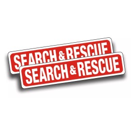 Magnum Magnetics 2X Magnet Magnetic Sign SEARCH & RESCUE fire department volunteer car truck BK