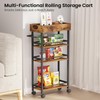 Asgolion Slim Storage Cart, 4 Tier Rolling Cart with Handle,