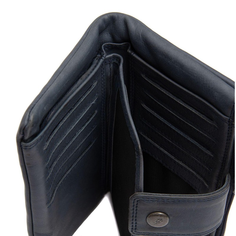 The Chesterfield Brand Fresno Leather Wallet 10 cm, navy, Elegant