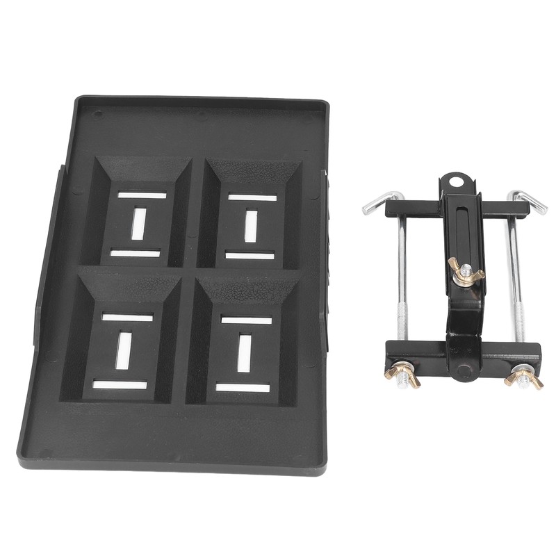 Car Battery Hold Down Tray Bracket Kit Height Adjustable Black