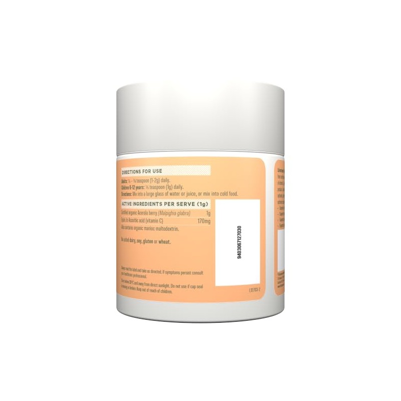 Lifestream Vitamin C Acerola Certified Organic