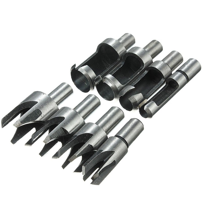 Yakamoz 8 Pieces HSS Taper Claw Type Wood Plug Cutter