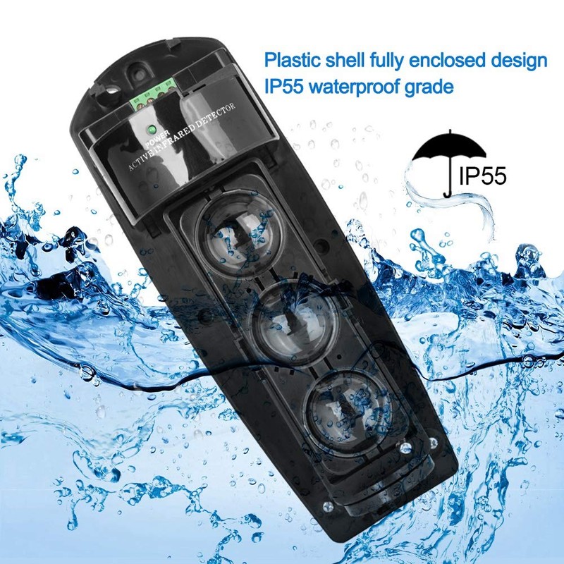 Triple Beam Alarm Photoelectric Infrared Led Detector Security System, Home