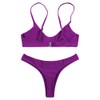 SherryDC - Traje de baño de bikini brasileño con cuello