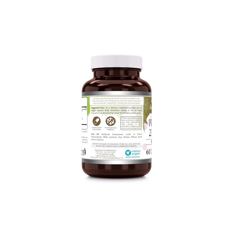Amazing Nutrition Probiotic 25 Billion With 10 Probiotics Strains, 60