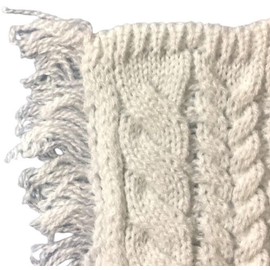 Melody Jane Dolls House Cream Cable Rug or Throw Blanket 1:12 Modern Home Decor Accessory