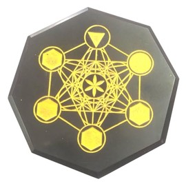 crystalmiracle Agate 3 inches Hexagon Shape Reiki Charging Plate Healing Wellness Feng Shui Gift Home Office Handcrafted