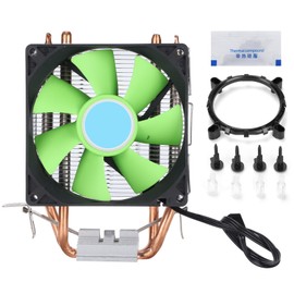 CPU Cooling Fan Pure Copper Double Heat Pipe Mute Universal Cooling Fan PC for Radiating