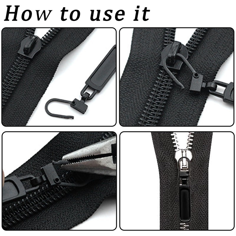 15Pcs Spare Zipper Pulls, Universal Zip Puller Replacement, Zipper Pull