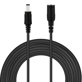 DC Power Extension Cable 5.5mm x 2.1mm Male Female Cord 18AWG 12V 24V 10A Heavy Duty (3 feet / 1 Meter)