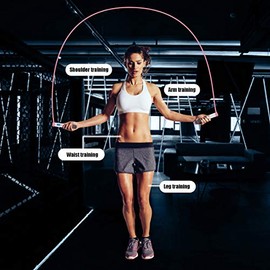 Jump Rope, Digital Weighted Handle Workout Jumping Rope with Calorie Counter for Training Fitness, Adjustable Exercise Speed Skipping Rope for Men, Wo