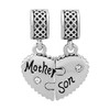 PanQueen Mom Mother Son Heart Love Birthstone Crystal Charm Set