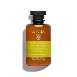 Apivita Shampoo Uso Frecuente 250ml - Shampoo natural sin sulfatos ni parabenos con manzanilla y miel - Hidrata, ofrece suavidad y elasticidad, ayuda a prevenir las puntas abiertas