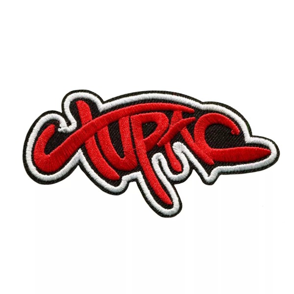 Patchwork Paradise Tupac Red Signature Graffiti Embroidered Iron On Patch