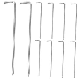 Generic 10pcs Heavy Duty Metal Tent Stakes Durable Galvanized Camping Pegs for Secure Outdoor Awning Fixing Lightweight and Easy to Use Ground Accessories for Camping Hiking and Beach
