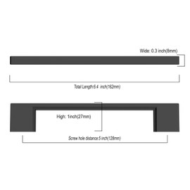 Asidrama 10 Pack 5 Inch(128mm) Matte Black Kitchen Cabinet Handles, Cabinet Pulls Kitchen Cabinet Hardware for Cupboard Drawer Pulls