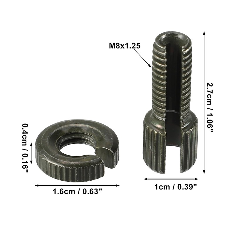 QUARKZMAN Set of 4 M8 Brake Clutch Cable Adjustment Screw
