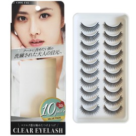 CLEAR EYELASH False Eyelashes Matsueku High Capacity 10 Pairs (Cool Type)