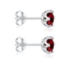 SILVEGO Women's Earrings 925 Sterling Silver with Real Garnet 6