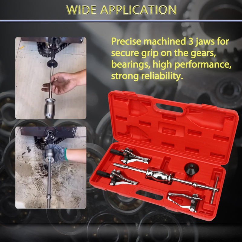 ReluxGo 3 Jaw Gear Bearing Slide Hammer Puller Set, Universal