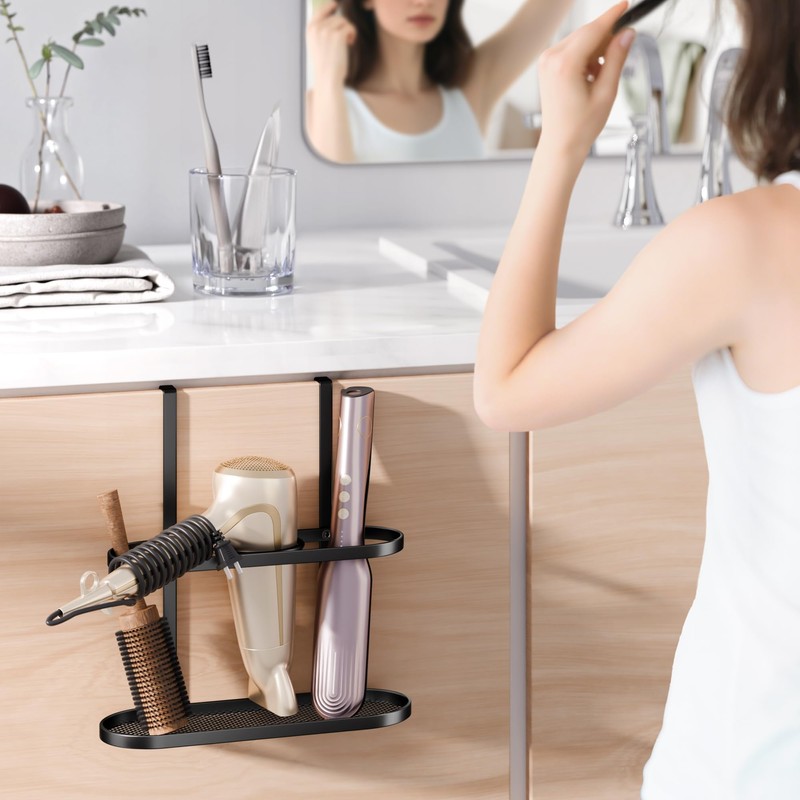 Josmimic 3-in-1 Hair Tool Organizer Holder for Dryer, Straightener &