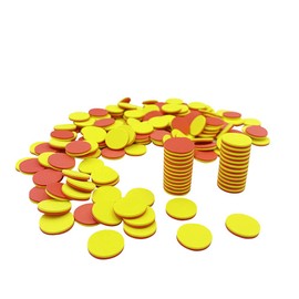 SEETOOOGAMES Contadores de Dos Colores de 1 Pulgada, Rojo/Amarillo, recuento Educativo, clasificación, patrón, agrupación y fichas de Bingo matemáticas, 200 Piezas