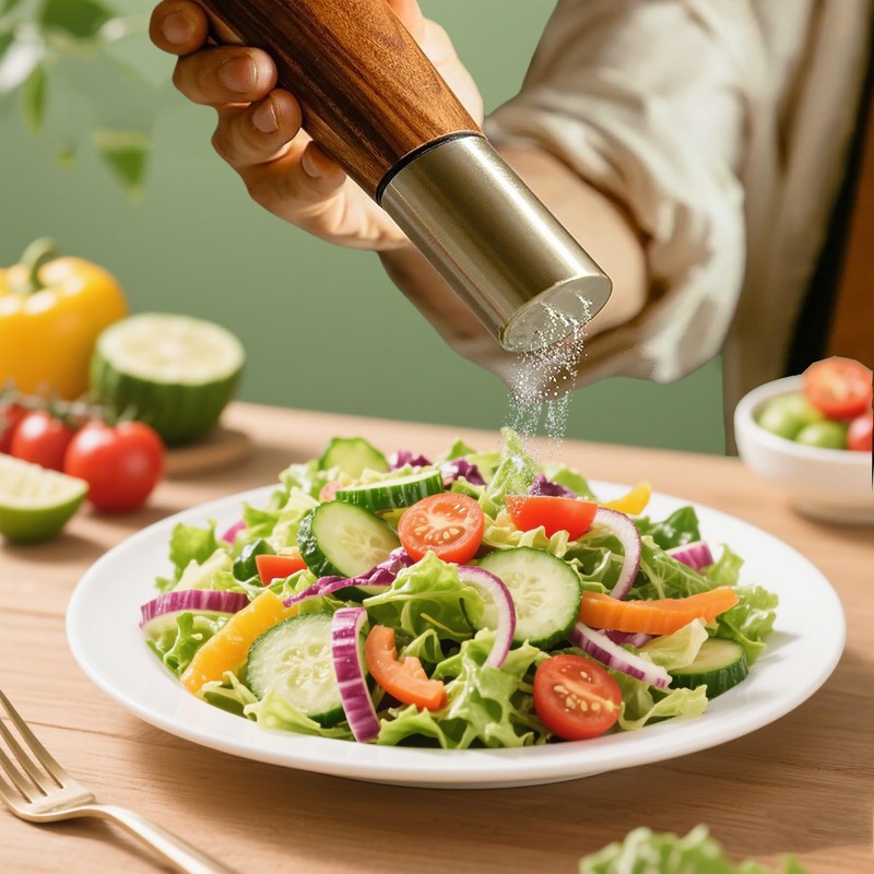 Salt and Pepper Grinder Set, Acacia Wooden Pepper Grinder with