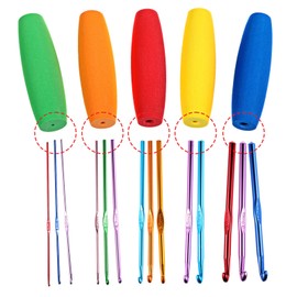 10 Pcs Crochet Hook Grips Eva Handle Ergonomic Crochet Hook Grip Crochet Accessories Fits 2mm to 10mm Crochet Hooks