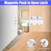 2 Pcs White Push to Open Door Catches, Large Magnetic
