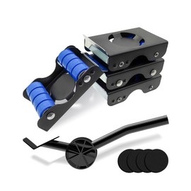 Furniture Sliders of 4 Metal Furniture Movers with 8 Wheels - Heavy Duty Furniture Lift Mover Tool Set of 750 lbs Load Capacity Easy Sliders Roller Dolly for Moving Cabinet Piano Appliances Sofa