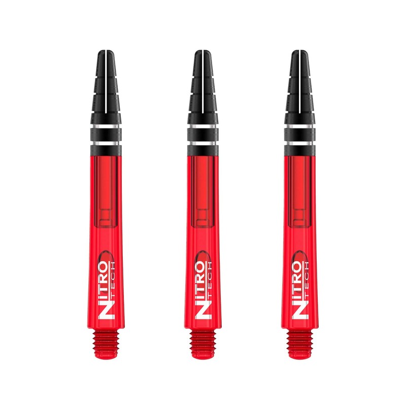 Red Dragon Nitrotech Short Shafts - Red - 3 Sets