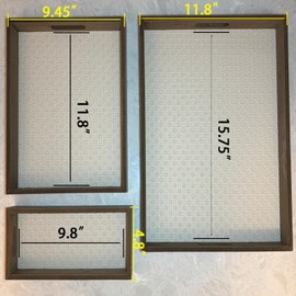 Wood Serving Tray with Handles-Wooden Crafts Tray for Organizing-Food Trays for Party Buffet,for Serving&Catering,Three Piece Nested Serving Trays Set of Rectangular Shape Wood Trays Ideal for School