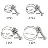 12 PCS Adjustable Double Wire Hose Clamps,304 Stainless Steel Hose