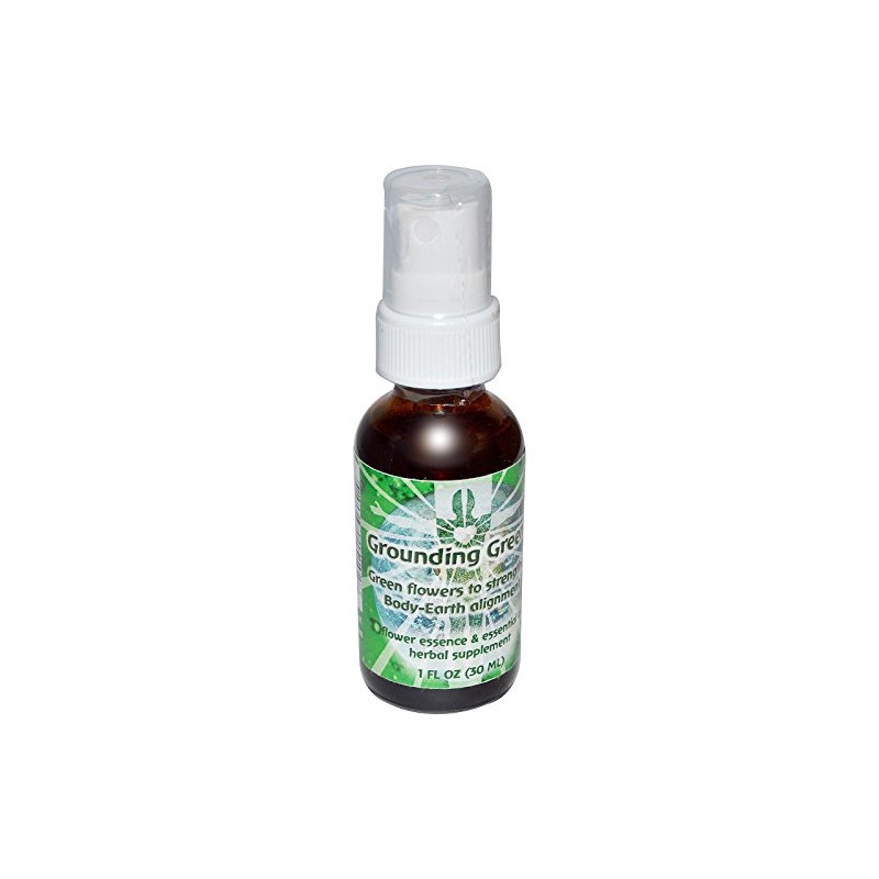 Flower Essence Services Grounding Green Spray Herbal Supplements, 1 Ounce