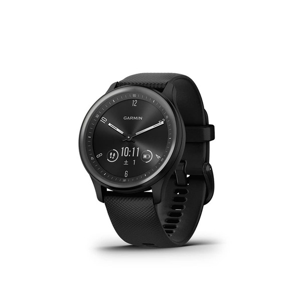 Garmin Vivomove Sport Hybrid Smartwatch, Slate/Black, Small