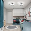 EIDISUNY LED Ceiling Light Modern Ceiling Lamp Silver Round Simple