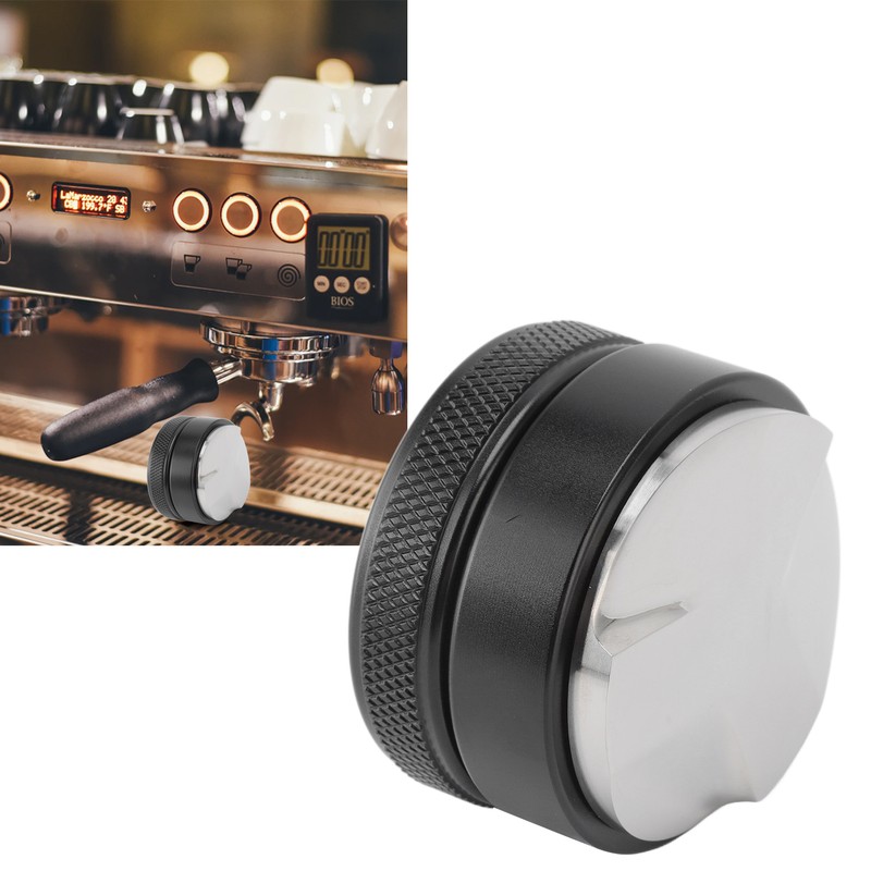 Coffee Distributor Adjustable Depth Tamper Press Hammer Distribution Tool for