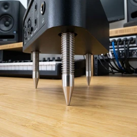 PrecisionGeek – M6 Speaker Spikes (Ø6mm × 35mm | Stainless Steel, Set of 4) – CNC Machined Isolation Feet for HiFi Speakers, Subwoofers, Soundbars & Amplifiers – Anti-Vibration Audio Upgrade