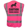 Equestrian CAUTION YOUNG HORSE Hi Viz Vis Vest Horse Riding