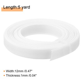 uxcell Boning for Sewing, 1Pcs 5 Yards 12mm - Polyester Sew-Through Low-Density Corset Boning for Wedding Dress, Bridal Gown (White)