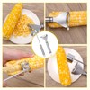 2pcs Corn Peeler and Stripper Tool Set, Stainless Steel Maize