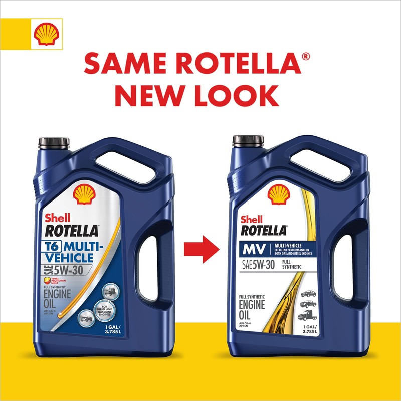 Shell Rotella 550046251 T6 Full Synthetic Multi-Vehicle 5W-30 Diesel Engine