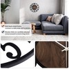 Maxstar Wall Clock Battery Operated,Silent Non-Ticking Modern Rustic Metal Round
