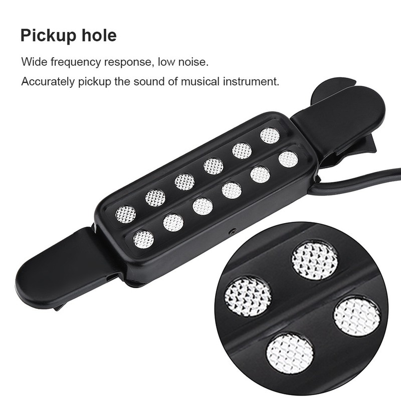 12 Sound Hole Magnetic Pickup Transducer for Acoustic Guitar Musical