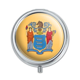 New Jersey State Flag Pill Case Trinket Gift Box