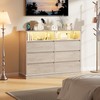 GAOMON Oak Dresser for Bedroom with 6 Drawers, Modern Chest