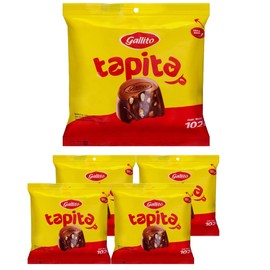 Gallito Traditional Costa Rican Tapitas with Peanut, Caramel and Chocolate, 3.6 oz, Pack of 5