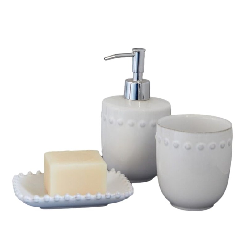 FINE STONEWARE Soap Dish - Pearl White Soap Dish -